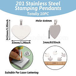201 Stainless Steel Stamping Blank Tag Pendants&nbsp;STAS-TA0004-03