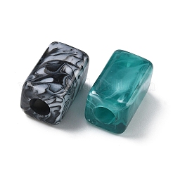 トウトーンアクリルビーズ  天然石風ビーズ  長方形  ミックスカラー  18x11x11mm  穴：5.5mm  約246個/500g&nbsp;OACR-C040-04