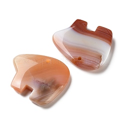 天然赤瑪瑙のペンダント  ズニ族のクマのチャーム  36~38x47~50x7.5~9mm  穴：3mm&nbsp;G-T144-08I