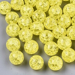Transparent Crackle Acrylic Round Beads Strands&nbsp;X-CCG-R002-12mm-09
