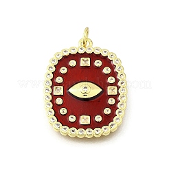 Brass Micro Pave Cubic Zirconia Pendants&nbsp;KK-U072-40A-G