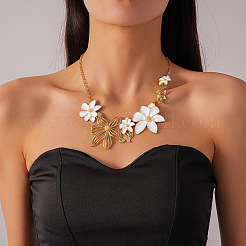 Flower Alloy Enamel Bib Necklaces for Women&nbsp;FS-WGFF703-02
