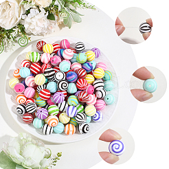 140Pcs 20 Styles Round Food Grade Eco-Friendly Silicone Focal Beads&nbsp;SIL-PA0001-53