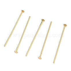 シェグレース真鍮製平頭ピン  カドミウムフリー＆ニッケルフリー＆鉛フリー  18KGP本金メッキ  25x0.9mm  ヘッド：2mm  19ゲージ  約192個/袋&nbsp;XGRQ1A238-329G