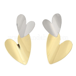 Brass Dangle Stud Earrings&nbsp;EJEW-S262-09GP