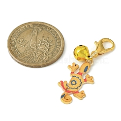 Gecko Alloy Enamel Pendants Decoraiton&nbsp;HJEW-JM01043