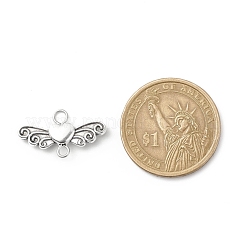 Tibetan Style Alloy Heart with Wing Connector Charms&nbsp;PALLOY-JF01773
