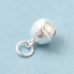 925スターリングシルバーチャーム  鐘  丸カン付き  銀  8x6.5mm  穴：2.5mm&nbsp;STER-G033-03S