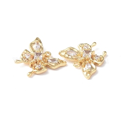 Brass Micro Pave Cubic Zirconia Pendants&nbsp;KK-I702-36G