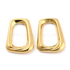 304ステンレススチールリンクリング  台形  18KGP本金メッキ  18.5x14x3mm  内径：13x7mm&nbsp;STAS-I202-11G