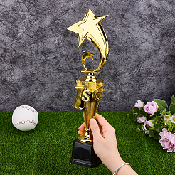 1st Place with Star Plastic Trophy Sculpture Display Decorations&nbsp;AJEW-WH0886-60