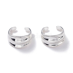 304ステンレススチールスナップオンベイル  銀  8x8x4.5mm  インナー：7x6mm&nbsp;STAS-O098-12S