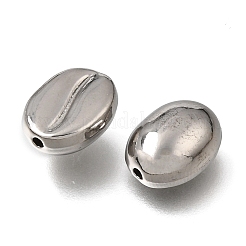 304ステンレススチールビーズ  コーヒー豆  ステンレス鋼色  12x9x5.5mm  穴：1.2mm&nbsp;SA-CBAE88B-01P-C