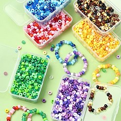 480Pcs 6 Colors Opaque & Transparent Plastic Beads&nbsp;KY-YW0001-75A