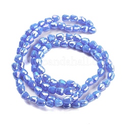 電気メッキガラスビーズセット  多面カット  鐘  藤紫色  4x3.5~4mm  穴：1mm  約98個/連  13.70''（34.8センチメートル）&nbsp;EGLA-D030-P4mm-B05
