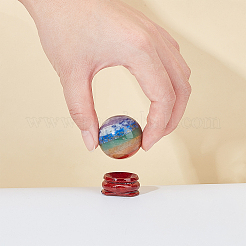 Seven Chakra Crystal Ball&nbsp;DJEW-WH0050-01