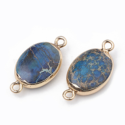 Electroplate Natural Regalite/Imperial Jasper/Sea Sediment Jasper Links connectors&nbsp;X-G-S329-017A