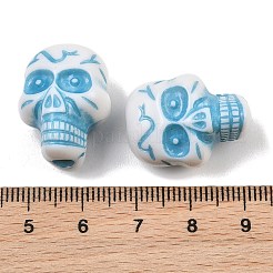 不透明なアクリルビーズ  クラフトビーズ  スカル  空色  23x17.5x16mm  穴：3.5mm  約151個/500g&nbsp;AC-CBA3EFE-01C