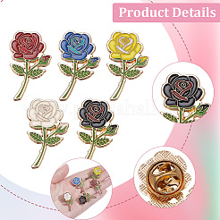 10Pcs 5 Colors Enamel Pins&nbsp;JEWB-SC0002-02