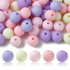 70Pcs Rubberized Style Acrylic Beads&nbsp;MACR-FS0001-71C