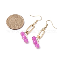 Imitation Jade Glass Dangle Earrings&nbsp;EJEW-JE05924-04