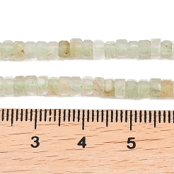 天然石グリーンルチルクォーツビーズ連売り  多面カット  六角  4x4x2~2.5mm  穴：0.9mm  約156個/連  15.24''（38.7センチメートル）&nbsp;G-G345-C03-2x4mm