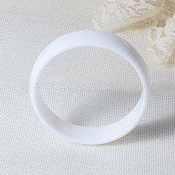 女性用プラスチックバングル  ホワイト  内径：2-1/2インチ（6.2cm）&nbsp;FS-WG523B9-01
