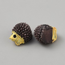 合成樹脂製ハリネズミミニチュア装飾品  マイクロランドスケープホームドールハウスアクセサリー  小道具の装飾のふりをする  ゴールド  18x13x12mm&nbsp;AJEW-WH0606-67C