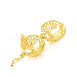 Brass Cage Pendants&nbsp;KK-CBA8ACD-03G
