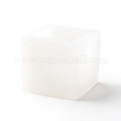 正方形の香りのキャンドルシリコーン型  ホワイト  62x60x56mm&nbsp;DIY-K047-07