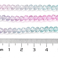 Transparent Painted Glass Beads Strands&nbsp;X1-DGLA-A034-T4mm-A10