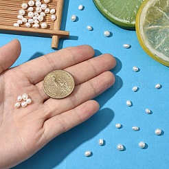 天然養殖淡水真珠ビーズ10個  ライス  貝殻色  4~7.5x3~4mm  穴：0.6mm&nbsp;PEAR-YW0001-39