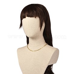 Brass Paperclip Chains Necklace for Men Women&nbsp;NJEW-JN03713