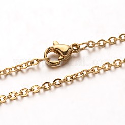 304ステンレススチールアズキチェーンネックレス  カニカン付き  ミックスカラー  19.7インチ（50cm）&nbsp;NJEW-M124-02