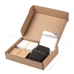 150枚3色ダンボールディスプレイカード  150個のoppセロハンバッグ  ネックレスとイヤリング用  ミックスカラー  9x6cm  約3色  50個/カラー  150pc&nbsp;CDIS-LS0001-03