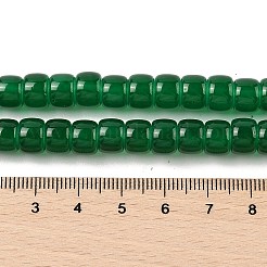 ベーキングメッキガラスビーズ連売り  イミテーション翡翠  バレル  ミックスカラー  8x6mm  穴：1.4mm  約59個/連  14.17''（36センチメートル）&nbsp;GLAA-H036-01
