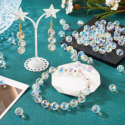 80Pcs AB Color Plated Glass Beads&nbsp;EGLA-TA0013-01A