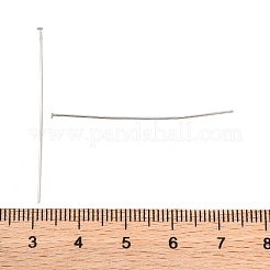 変色防止ジュエリーツールと機器装飾ステンレススチールフラットヘッドピン  ステンレス鋼色  40x0.6mm  22ゲージ  ヘッド：1mm&nbsp;X-STAS-E023-0.6x40mm
