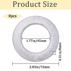 プラスチック製のカーテンリング  ほとんどのカーテン装飾用  銀  72x10.5mm  内径：43mm&nbsp;LS-AJEW-WH0368-39B