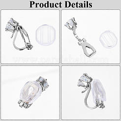 32Pcs Brass Clip-on Earring Findings&nbsp;KK-SP0001-26P