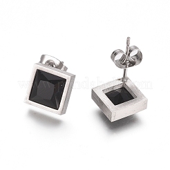Cubic Zirconia Stud Earrings&nbsp;EJEW-G267-02P