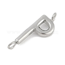 304 Stainless Steel Letter Connector Charms&nbsp;LS-STAS-M108-01P-16