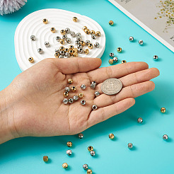 201ステンレスビーズ  ロンデル  ゴールデン·ステンレス鋼色  6x5.5mm  穴：2mm  150個/箱&nbsp;STAS-PJ0001-33