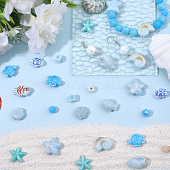 56Pcs 14 Styles Glazed Porcelain Beads&nbsp;PORC-SC0001-34