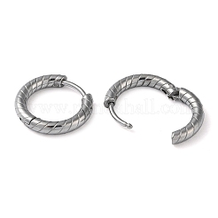 変色しない304ステンレススチール製フープピアス  ステンレス鋼色  14x15x2.5mm&nbsp;EJEW-H111-01B-P
