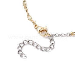 3mm 304ステンレススチール製ダップチェーンサテライトチェーンネックレス（女性用）  ゴールデン·ステンレス鋼色  17.60インチ（44.7cm）&nbsp;NJEW-JN05570