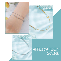 3Pcs 3 Style 925 Sterling Silver Chain Extender&nbsp;BJEW-BBC0001-01