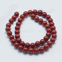 Natural Red Jasper Beads Strands&nbsp;X-G-I199-25-6mm