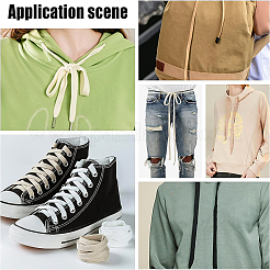 25mの二重層フラットコットンコード  中空綿ロープ  衣類用アクセサリー  ブラック  11x1.2mm  25 m /ロール&nbsp;OCOR-BC0001-74A