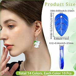140Pcs 14 Colors Glass Pendants&nbsp;GLAA-PA0001-22